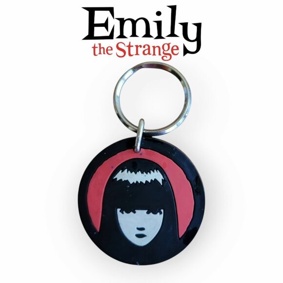 Vintage **Emily The Strange** Y2K **Goth Keychain** - Rare HTF - Picture 1 of 5